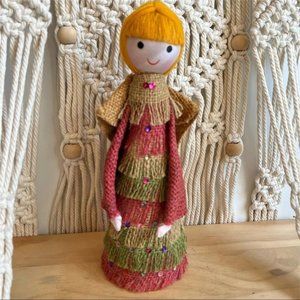 Classic linen angel Christmas farmhouse Bohemian decoration